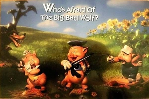 POSTAL Disney 9' X 6" ""Los TRES CERDITOS"" (WDCC) - Imagen 1 de 2