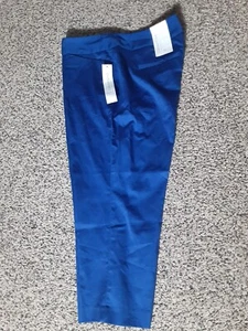Coldwater Creek Natural Fit Sateen Crop Royal Blue Size 16 - Picture 1 of 7