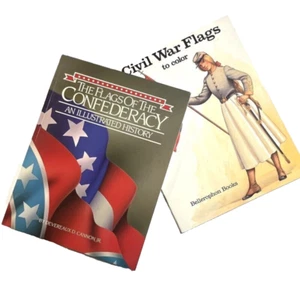 The Flags South Army. an Illustrated History & Coloring Book Acw Fahne, 2 Books - Picture 1 of 17