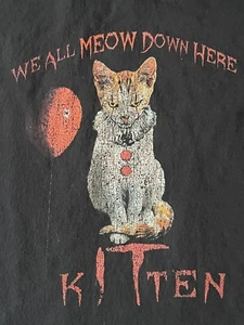 Vintage T-Shirt "We All Meow Down Here" Schwarz Unisex Medium - Bild 1 von 6