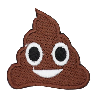 Poo Emoji Logo Aufnäher Aufbügeln Nähen Bestickter Aufnäher für Shirts - Bild 1 von 1