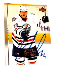 Autographed-2007-08 Upper Deck Oilers Hockey Card #62 Jarret Stoll