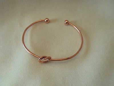 Brazalete Brazalete Abierto Nudo Amor Infinito Tono Oro Rosa Aproximadamente 7" #T1 Foto 1 de 3