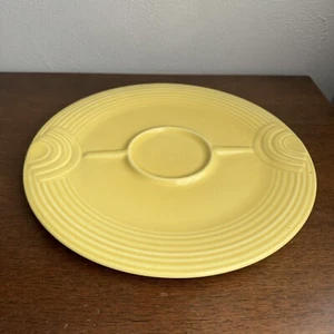 Fiestaware Vintage Hostess Yellow Fiesta Tray Chip Dip Tray 12.5" - Picture 1 of 6