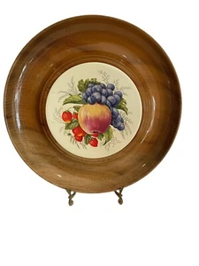 VTG Myrtle Wood Fruit Cracker Cheese Platter Tray Grannie Core Cottage MCM - Picture 1 of 8