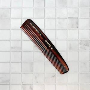 Hand-Made European Swiss Tortoise Comb #8 Havana Tortoise Brown Gold 5 3/8"Inch - Picture 1 of 9