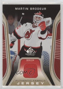 2006 SP Game Used Edition Authentic Fabrics Gold Jersey /100 Martin Brodeur HOF
