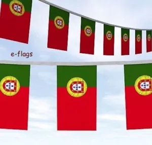 More details for 10 20 50 100 metre&#039;s euro 2024 portugal portuguese party flag bunting banner