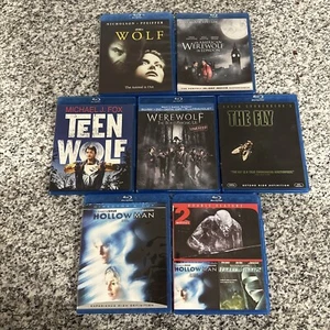 Lot Of 7 Classic Horror Movies Blu Ray Wolf Teen The Fly Werewolf Hallow Man 1 2 - Picture 1 of 3