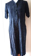 Vintage Clothing Mamasan Dress Mid-20C Black Silk-Cotton Retro Dressmaker Tailor
