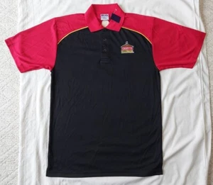 CASEY'S General Store Red Black Polo Shirt Short Sleeve Polyester Large New - Picture 1 of 3