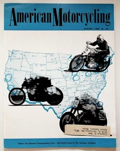 American Motorcycling Magazine January 1960 BSA Triumph Harley Davidson Ads - Picture 1 of 7