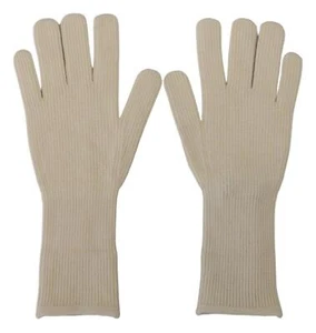 Dolce & Gabbana White Cashmere Knitted Hands Mitten Mens Gloves - Picture 1 of 6