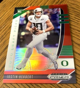 2020 Panini Prizm D.P. JUSTIN HERBERT "ORANGE" Rookie RC #102 SP SD LA CHARGERS - Picture 1 of 2