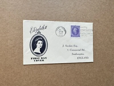 Canada 1953 QEII Coronation FDC #SG461 +B&W QEII Cachet +Special Slogan CXL - Image 1 of 2