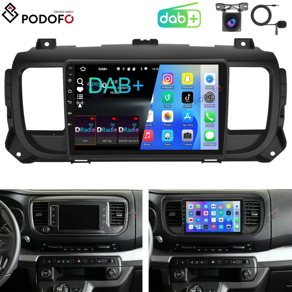DAB+ 32GB Android 13 Autoradio GPS Für Citroen Jumpy Peugeot Expert Space Tourer - Bild 1 von 4