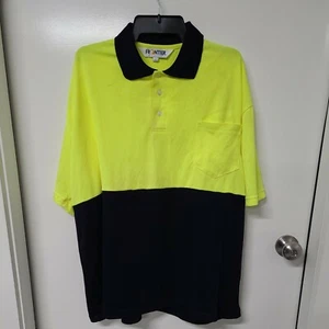 Frontier Hi-Vis Micromesh Short Sleeve Yellow Polo Shirt w/Pocket Polyester 2XL - Picture 1 of 9