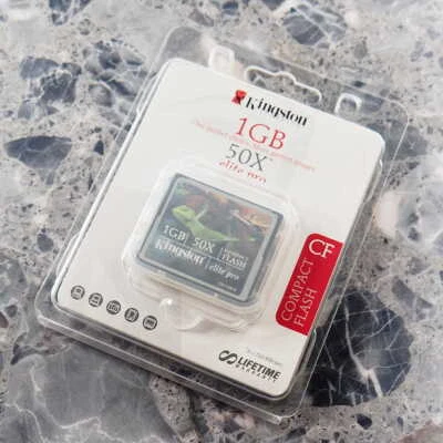 NEW Kingston CF/1GB-S Elite Pro 50x Speed 1GB Compact Flash Memory Card - Image 1 of 3