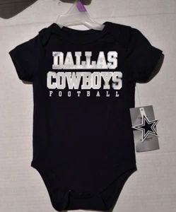 Dallas Cowboys Niños Infante 12 Meses Camiseta de Práctica Body Traje Azul Marino Nuevo con Etiquetas - Imagen 1 de 5