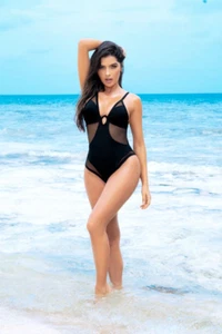 \Mapale 67010 Underwired One Piece Swimsuit, Black, S/M - Picture 1 of 2