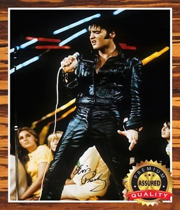 Elvis Presley - Autographed Signed 8 x10 Photo (1968 Comeback Special) Reprint - Picture 1 of 4