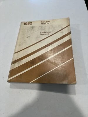 Dodge Challenger Plymouth Sapporo 1982 manual de reparación de servicio de fábrica  Foto 1 de 4
