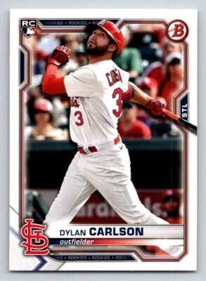 2021 Bowman #35 Dylan Carlson RC (ref 194263) - Image 1 of 2