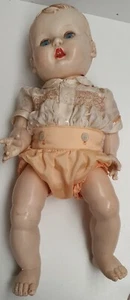 English Rosebud Early Plastic Doll 40cm Tall c1947-60 Crying Model Sleeping Eyes - Foto 1 di 23