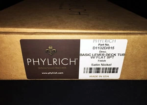 New! Phylrich D1132D/015 Deck Tub w/ Flat SPT Finish. Retai: $600 Made in USA. - Picture 1 of 6
