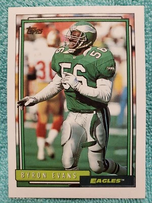 1992 TOPPS BYRON EVANS #304 PHILADEPHIA EAGLES - Image 1 of 4