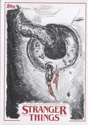 Stranger Things Season 1, Ryan Olsen Artist Sketch Card  1/1 - Image 1 of 2