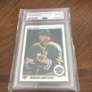 1990 Upper Deck FRENCH Mike Modano ROOKIE HOFer PSA 10 - Picture 1 of 2