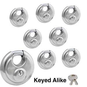 Master Lock - (8) Keyed Alike Stainless Steel Multi Purpose Padlocks 40KA-8 - Picture 1 of 3