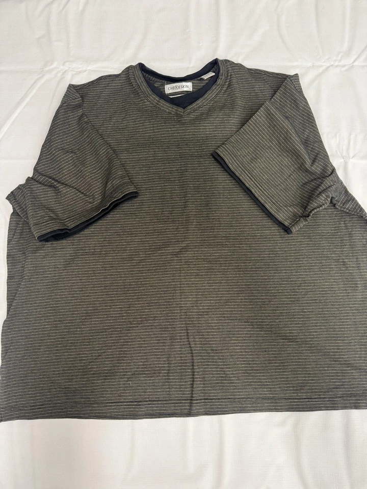 Chereskin Shirt Mens 2XL Black Gray Swift-Dry Short Sleeve Casual Stripe - Image 1 of 4