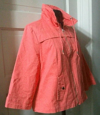 Jaqueta STUDIO WORKS Coral Laranja Forrada com Zíper PL Outono - Imagem 1 de 4