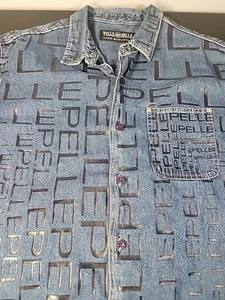 Vintage Pelle Pelle Marc Buchanan Mens XL Monogram Print Hip-Hop Skate - Picture 1 of 16