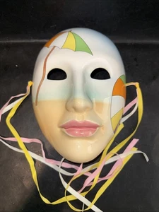 Vintage 1986 Vandor Jon Fryman Design Ceramic 9”x 6” Mask Japan - Picture 1 of 5