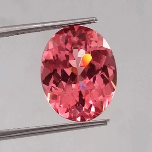 Excelente zafiro Padparadscha corte ovalado 14-15 quilates Ceilán piedra preciosa natural certificada - Imagen 1 de 5