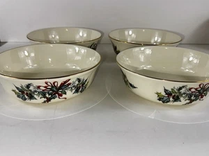 Lenox Saluti Invernali Ciotole Multiuso Come Nuove 6” Dia Set di 4 - Foto 1 di 4