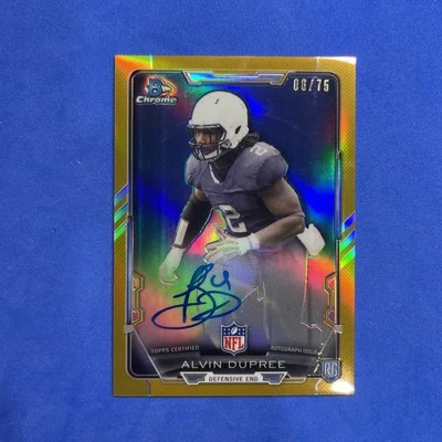 2015 Bowman Chrome Rookie Refractor Bud Dupree Alvin #RCRA-AD Auto RC 6/75 - Image 1 of 3