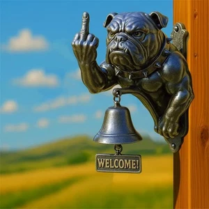 Interessante Bulldoggen-Türklingel, Design im Retro-Stil Türklingel-Türring - Bild 1 von 9