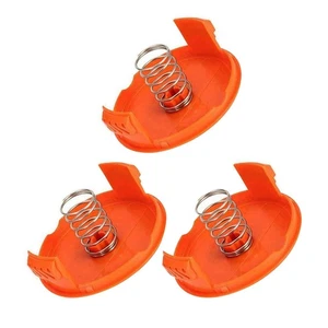 3 Pack Maintenance Spool Cap & Spring For Black & Decker LSTE522 LSTE523 - Picture 1 of 17
