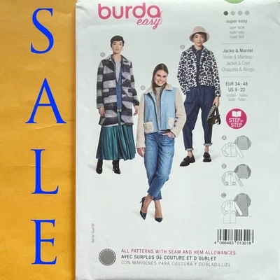 burda Easy - Pattern 5855 - Jacket & Coat - US 8-22 - Image 1 of 2