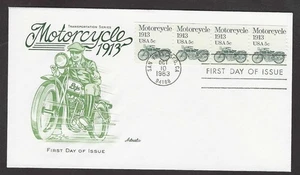 #1899 5c Pope Motorrad 1913 - Artmaster FDC Spule (4) - Bild 1 von 2