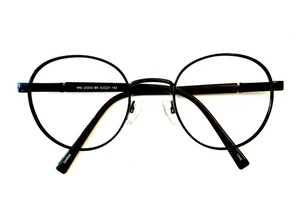 MM 20209 BK Schwarz Rund Metall Brille Brillengestell 52-21-140 - Bild 1 von 3