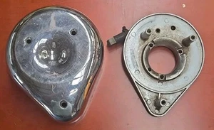 Chrome Tear Drop Air Cleaner Cover  and Backing plate Fits Harley - Picture 1 of 2