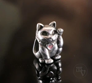 Winkekatze Original Pandora Charm Bead ALE 925 Silber (Retired) - Picture 1 of 4