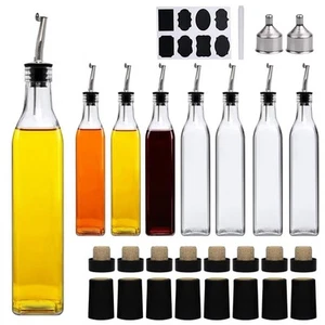 8 Pack 17oz Olive Oil Dispenser Bottle,Oil Dispenser for Kitchen, Cooking Oil... - Picture 1 of 7