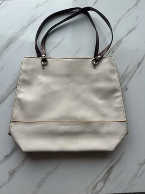 Bolso de Hombro Dana Buchman Beige - Asas Marrones, Cuero Sintético, Cartera de Trabajo Foto 1 de 4