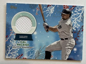 2023 Topps Holiday Relics Cal Raleigh #RC-CR (MEM) Jersey Patch Player Worn - Picture 1 of 2